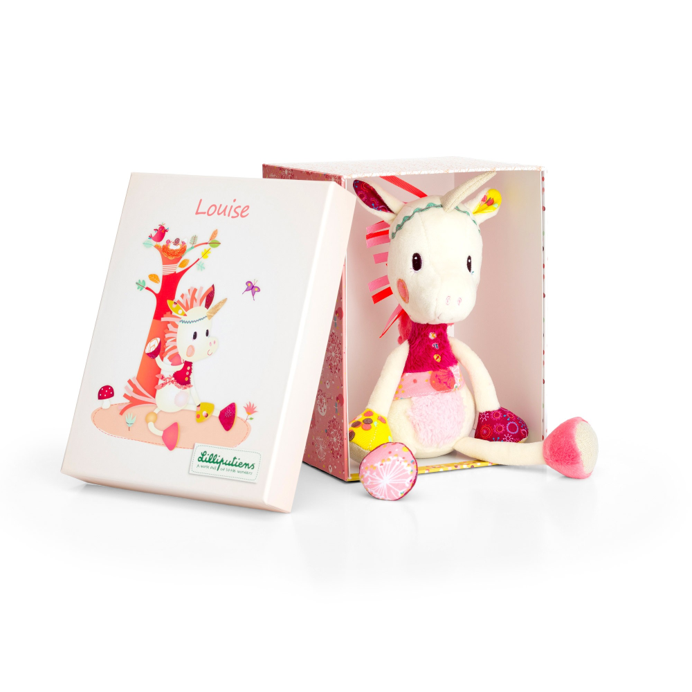 Lilliputiens Unicorno Louise Morbido Peluche Coccolone, In Contenitore Elegante