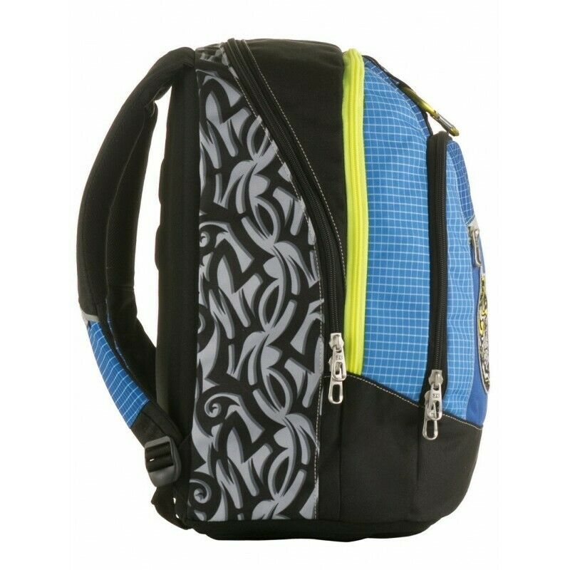 ZAINO SEVEN NEW ADVANCED TRIBAL BOY FANTASIA BLU TOPPA RICAMATA SCUOLA
