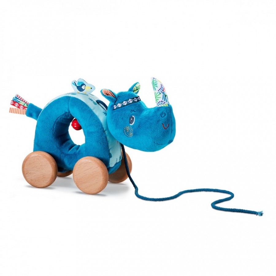 MARIUS IL RINOCERONTE PELUCHE DA TRASCINARE