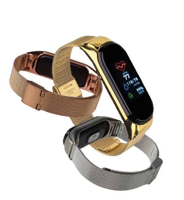 SMART WATCH CINT TIPO BURBERY LUREX MACULATO