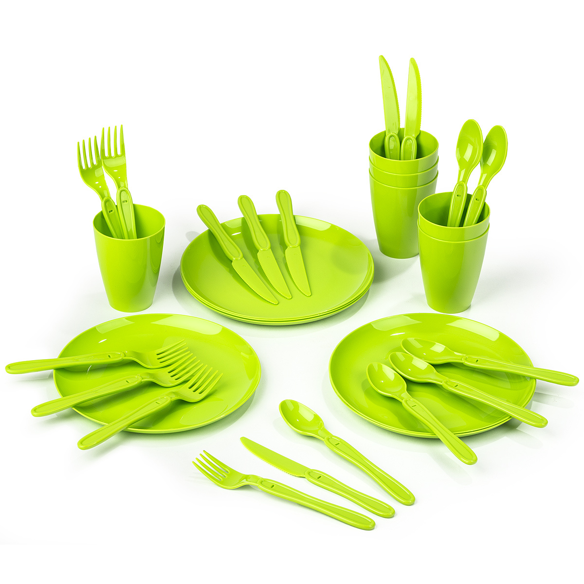 Sada-plastoveho-riadu-Piknik-31-ks-zelena